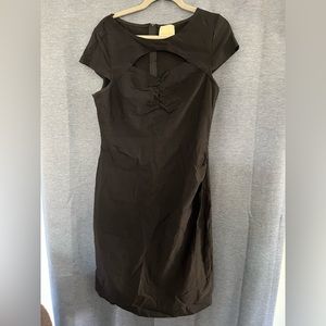 XL Modcloth Dear Fiery Little Black Bodycon Dress with Sweetheart Keyhole Cutout